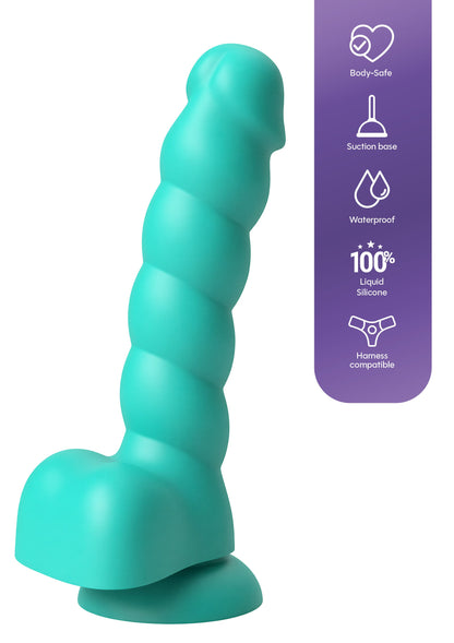 Spiral Tease Dildo Silicone S GREEN - 5