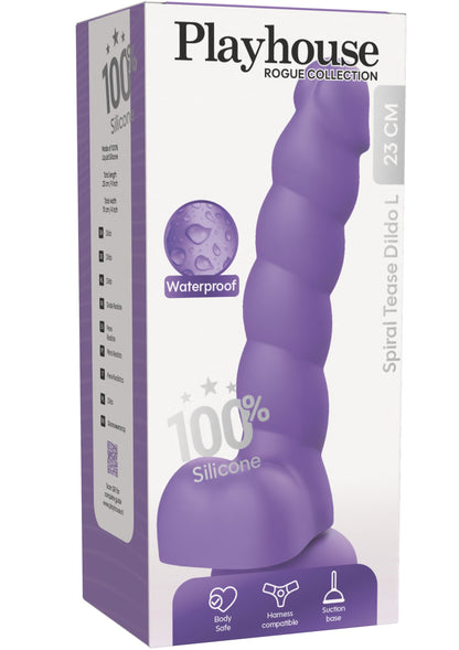 Spiral Tease Dildo Silicone L PURPLE - 1