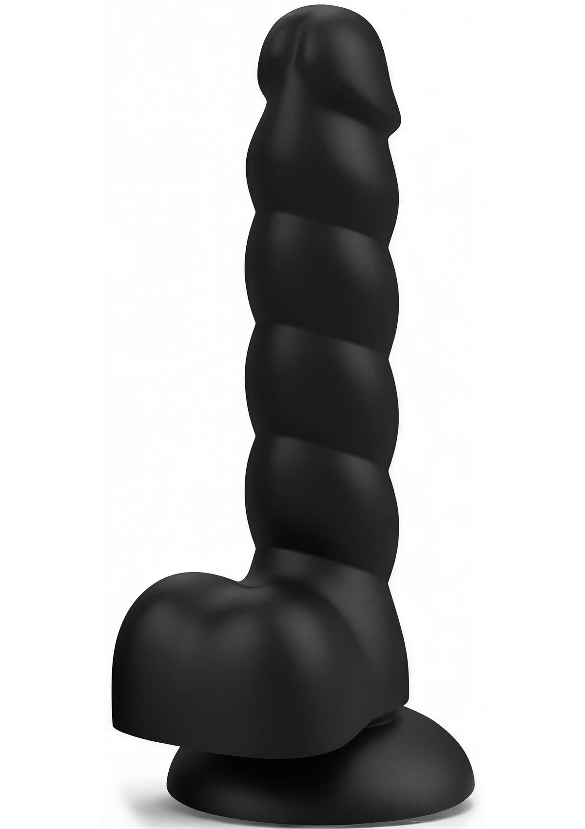 Spiral Tease Dildo Silicone XL BLACK - 4