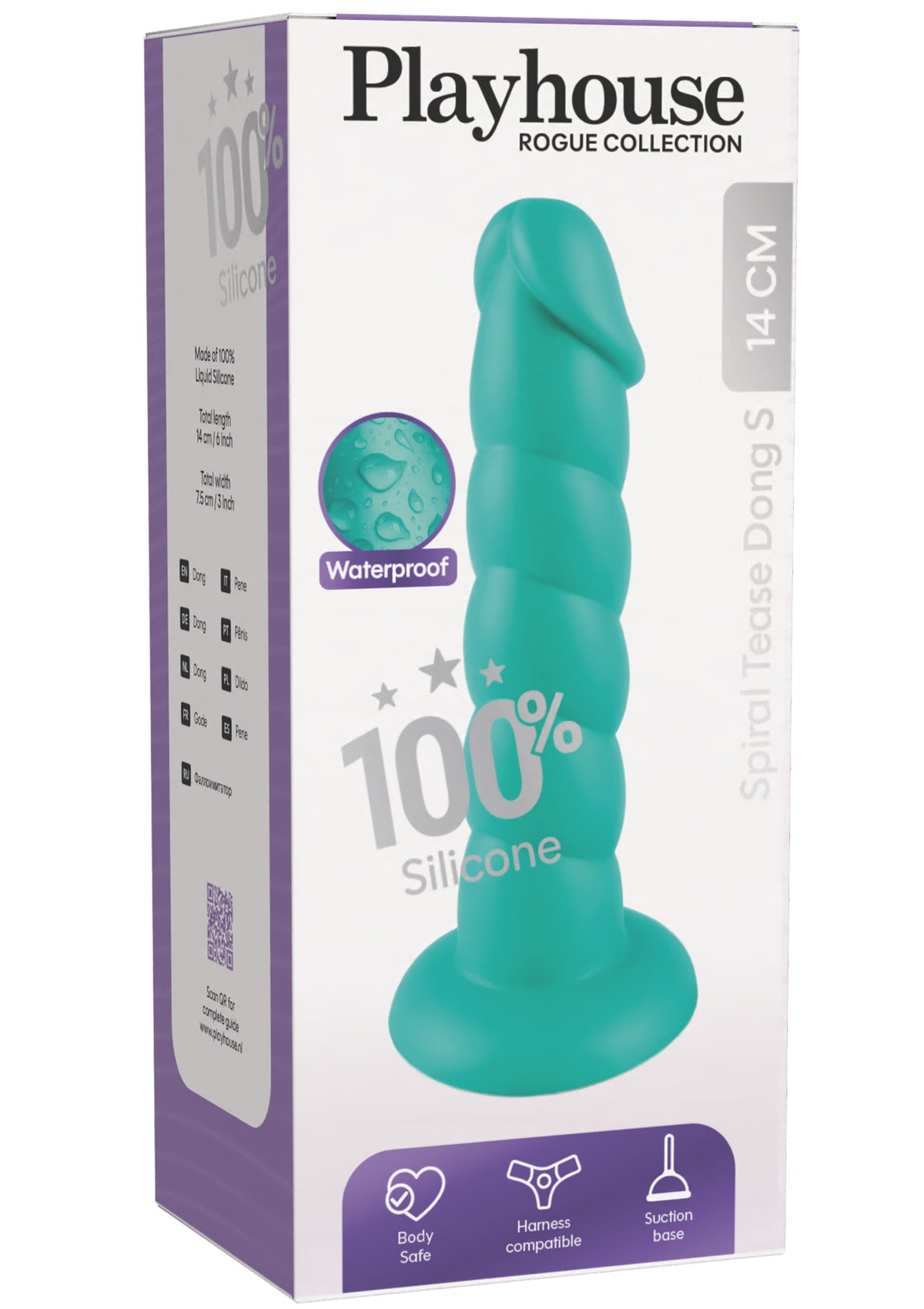 Spiral Tease Dong Silicone S GREEN - 1