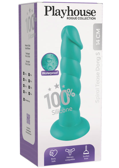 Spiral Tease Dong Silicone S GREEN - 1