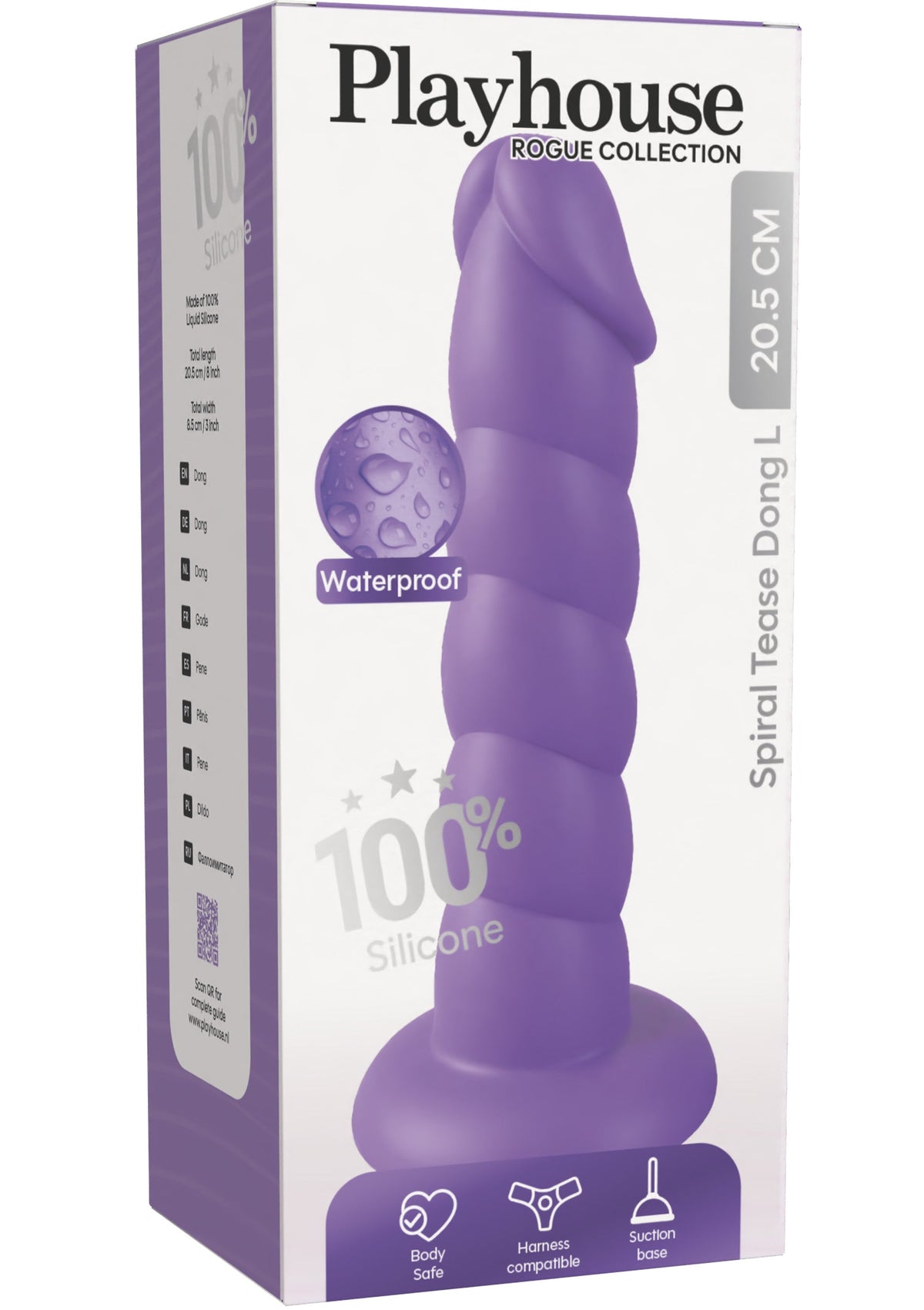 Spiral Tease Dong Silicone L PURPLE - 1
