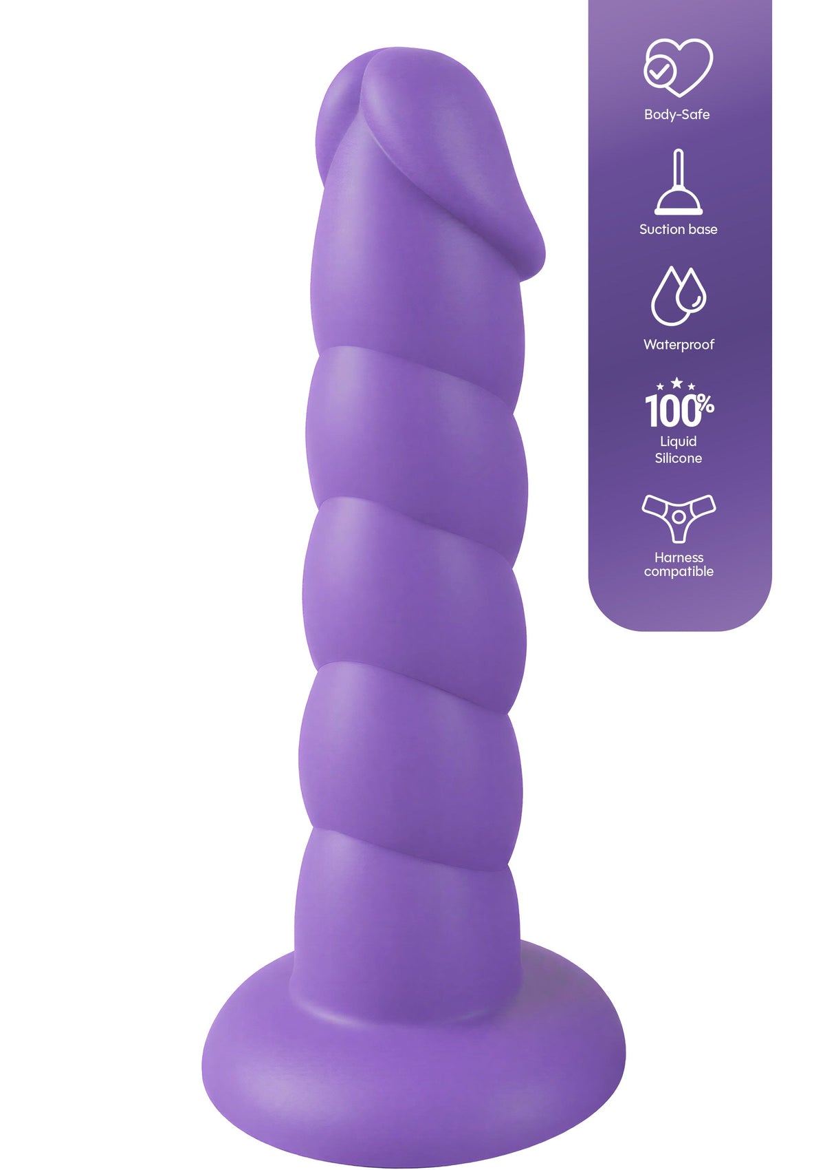 Spiral Tease Dong Silicone L PURPLE - 5