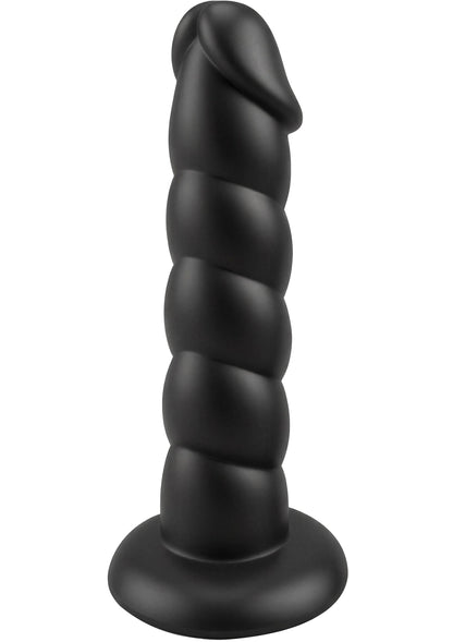 Spiral Tease Dong Silicone XL BLACK - 0