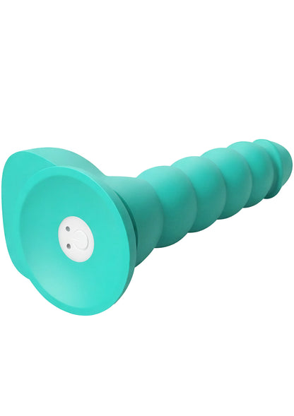 Spiral Tease Vibrating Dildo Silicone S GREEN - 5