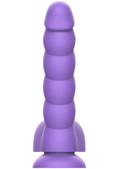 Spiral Tease Vibrating Dildo Silicone L PURPLE - 3