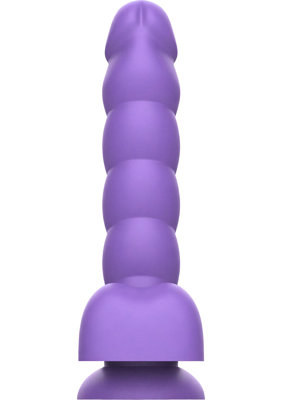 Spiral Tease Vibrating Dildo Silicone L PURPLE - 6