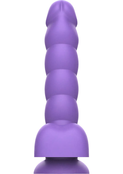 Spiral Tease Vibrating Dildo Silicone L PURPLE - 6