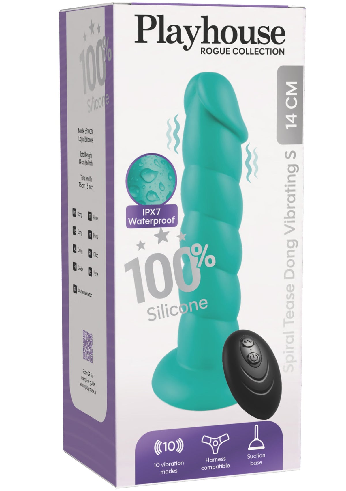 Spiral Tease Vibrating Dong Silicone S GREEN - 1