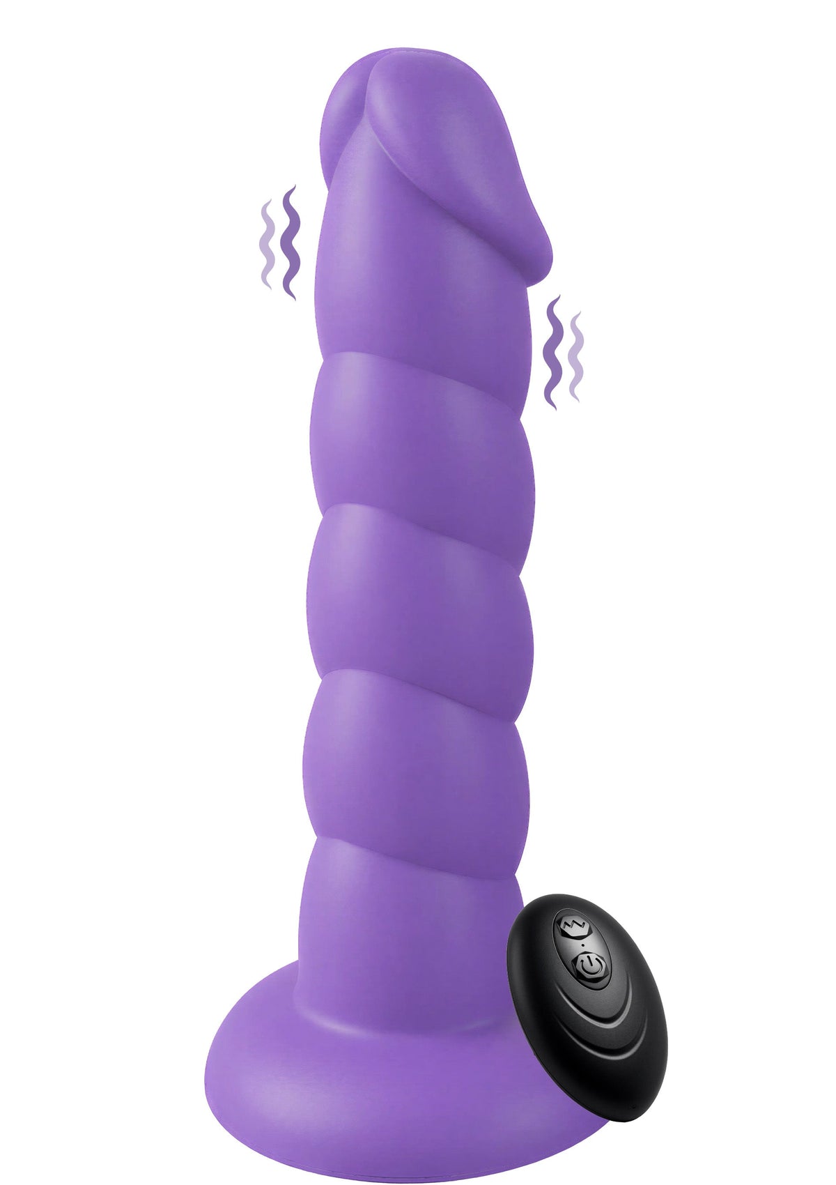 Spiral Tease Vibrating Dong Silicone L PURPLE - 0