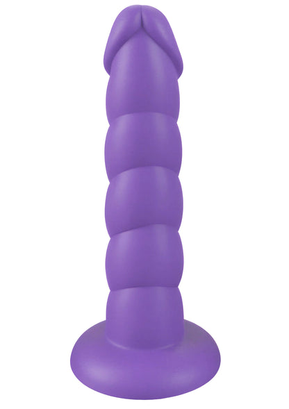 Spiral Tease Vibrating Dong Silicone L PURPLE - 2
