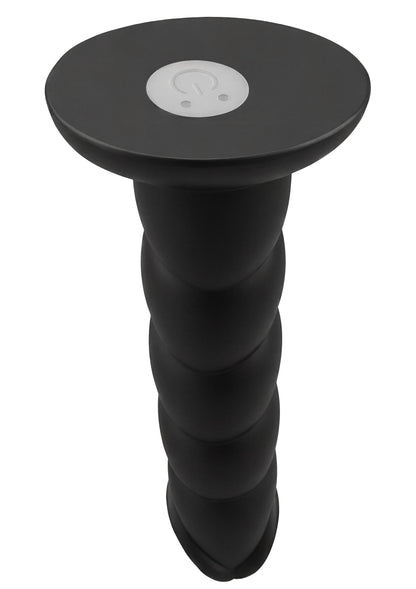 Spiral Tease Vibrating Dong Silicone XL BLACK - 4