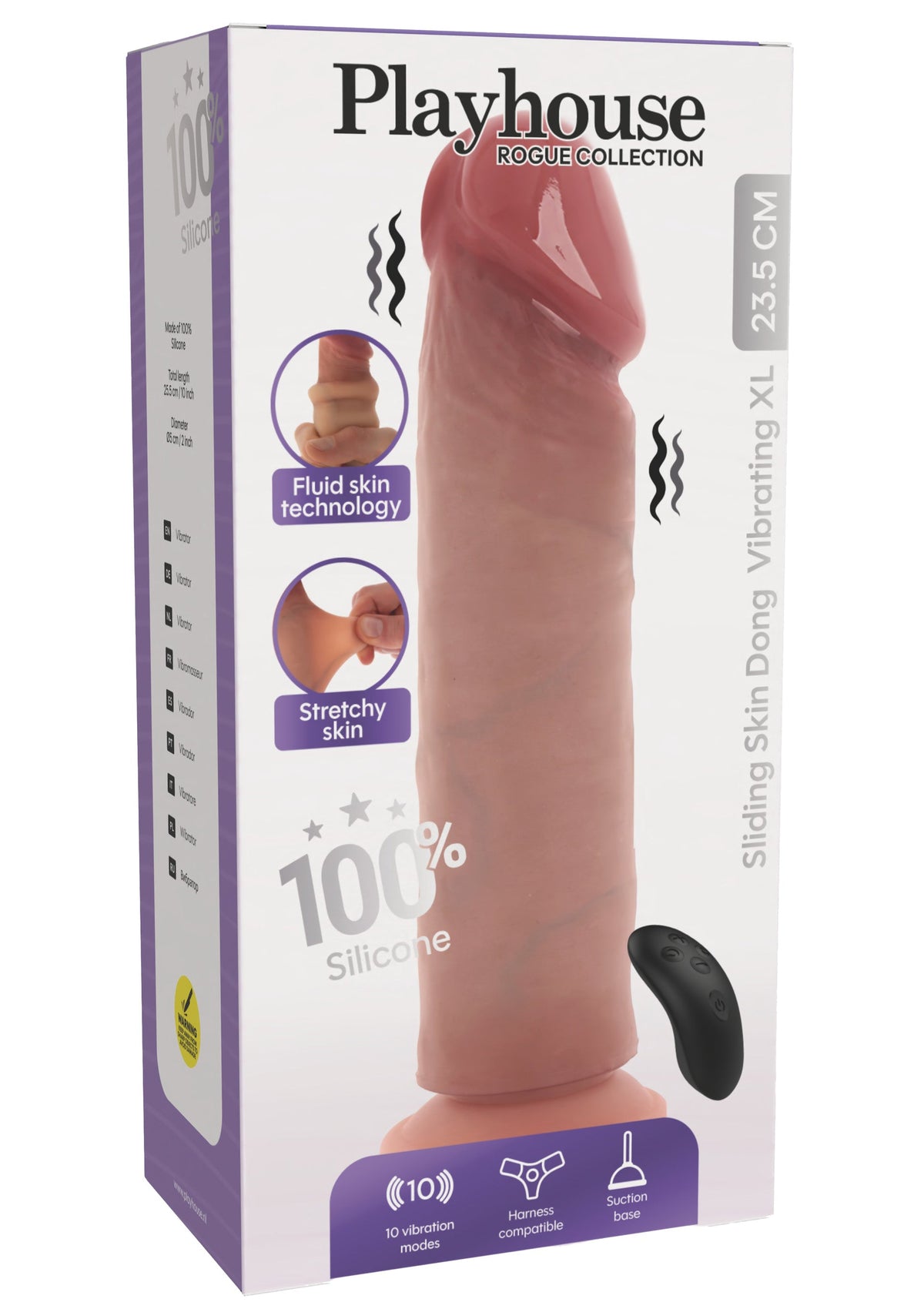 Sliding Skin Vibrating Dong Silicone XL SKIN - 1