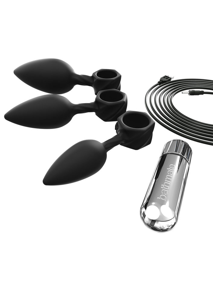 Bathmate Anal Training Plugs Vibe BLACK - 1