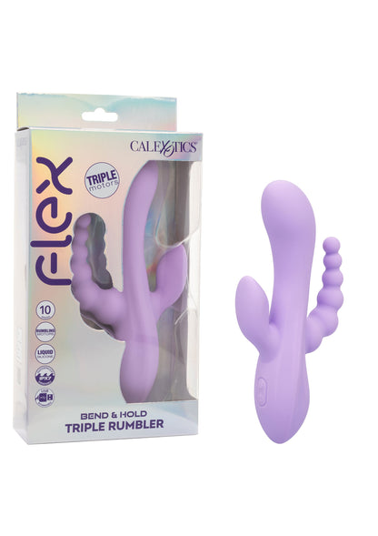 Bend & Hold Triple Rumbler Vibrator PURPLE - 8