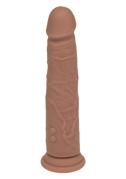 Vibrating & Thrusting Silicone Studs - Bruine huidskleur