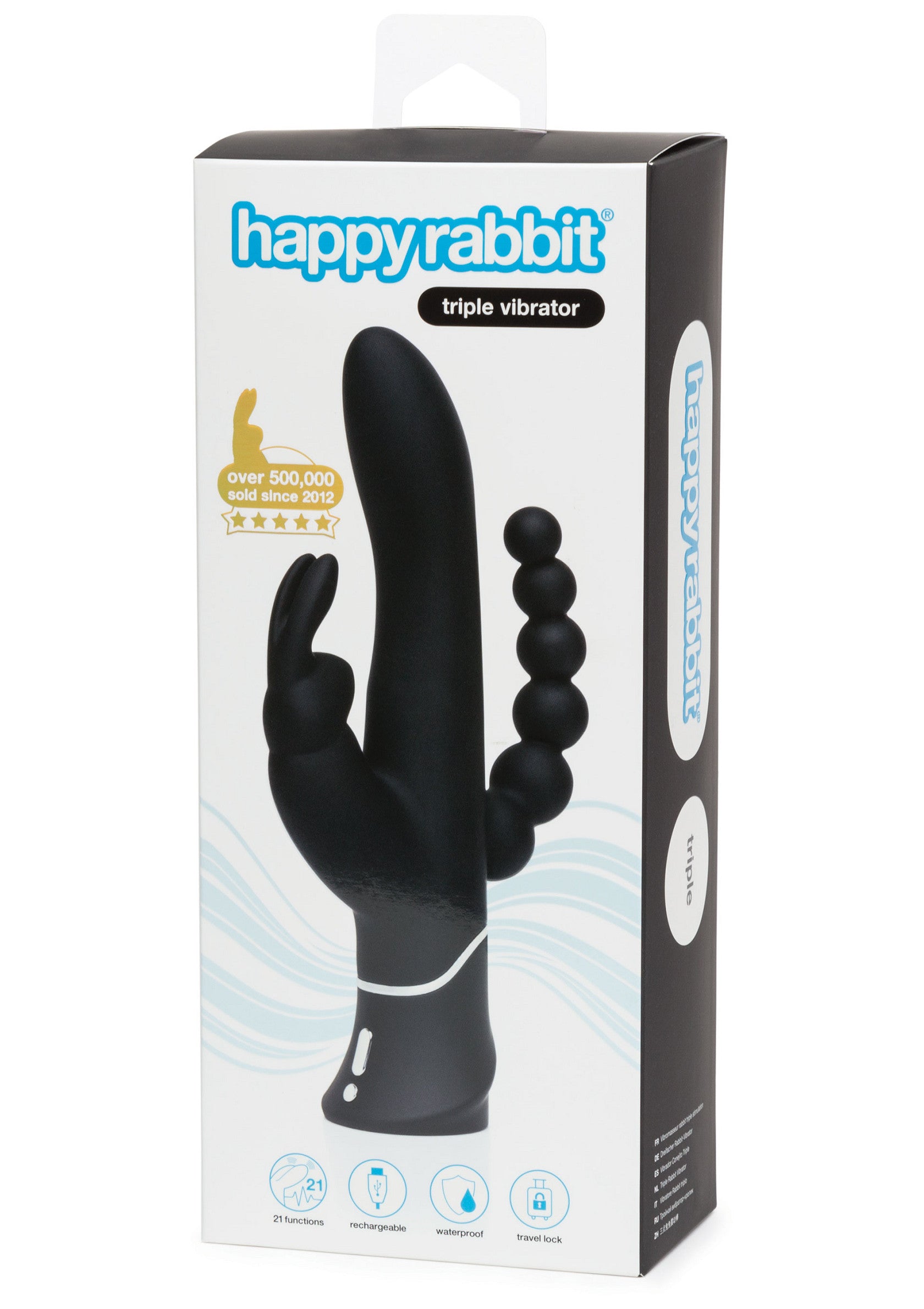 Happy Rabbit Triple Curve Vibrator BLACK - 3