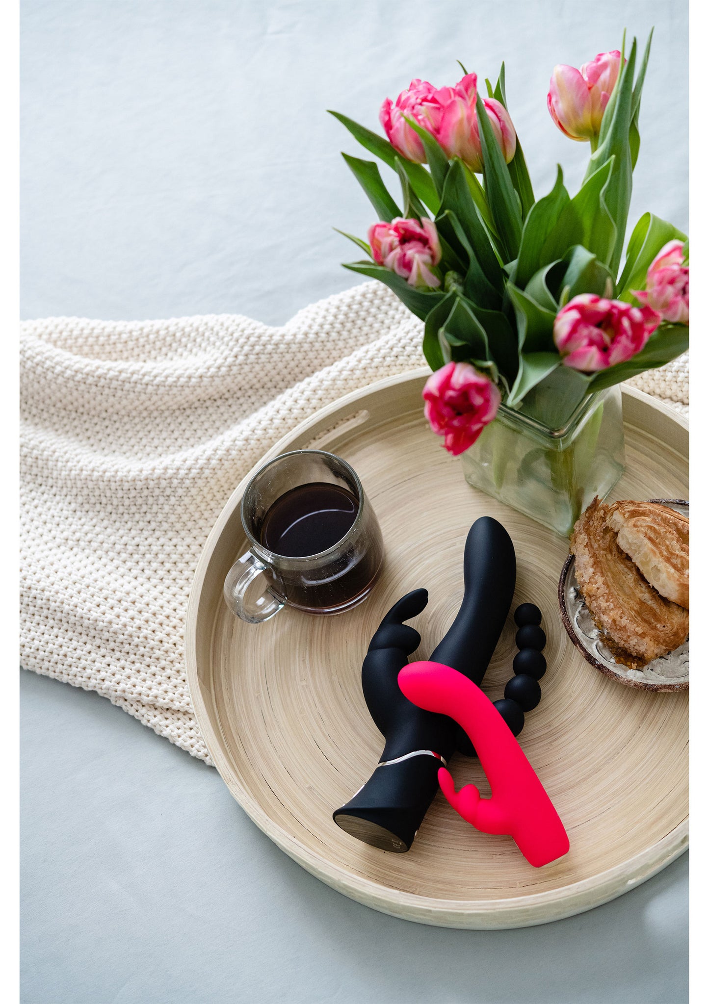 Happy Rabbit Triple Curve Vibrator BLACK - 0
