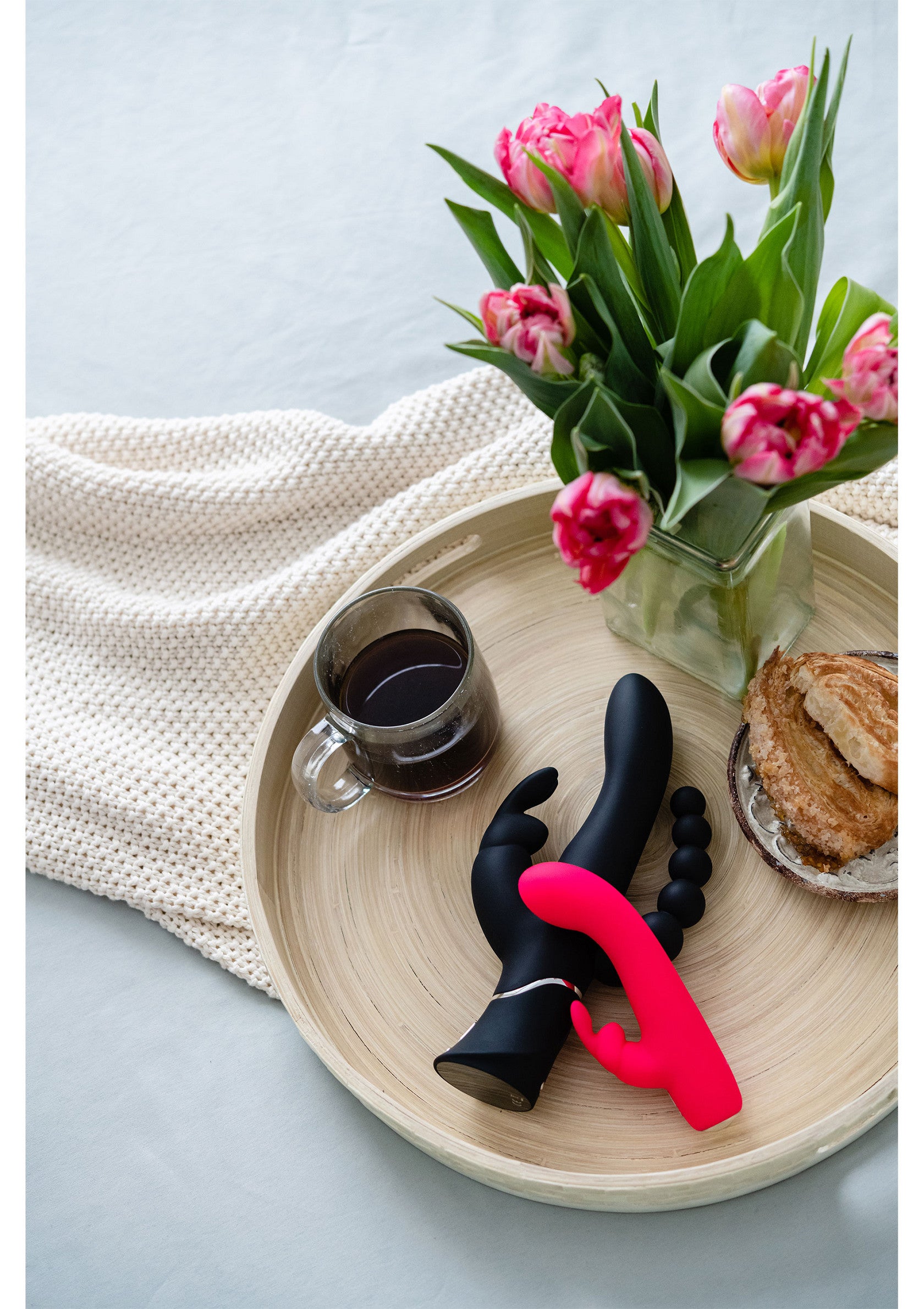 Happy Rabbit Triple Curve Vibrator BLACK - 0