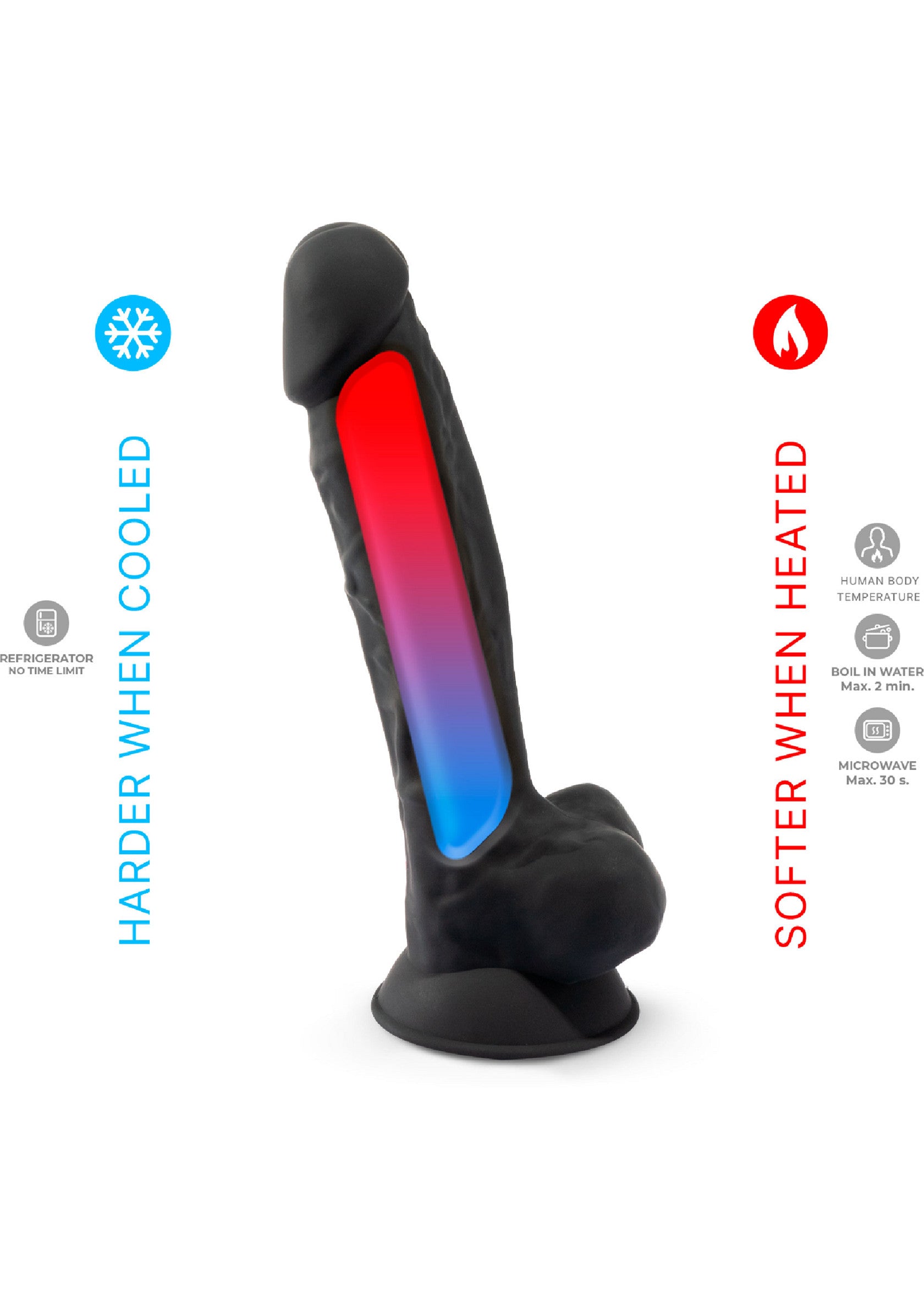 Silex-D Dildo Model 9 Inch BLACK - 2
