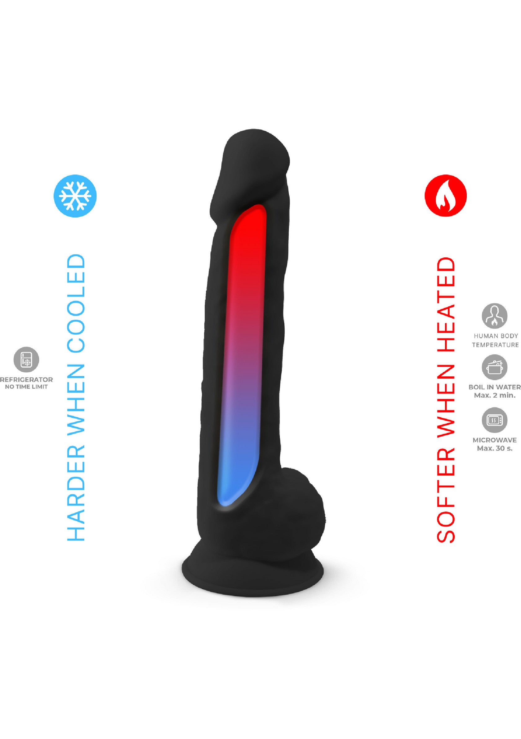 Silex-D Dildo Model 15 Inch BLACK - 3