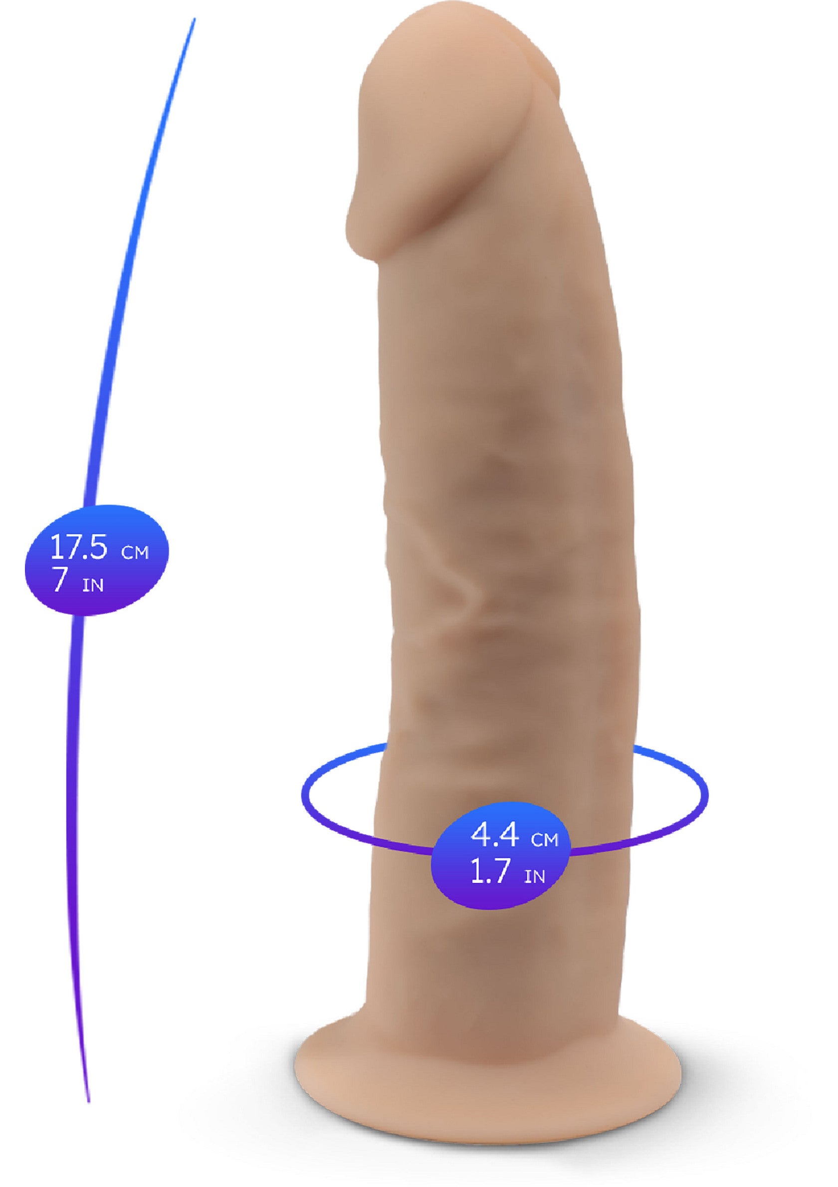 Silex-D Dildo Vibrating Model 7 Inch SKIN - 4