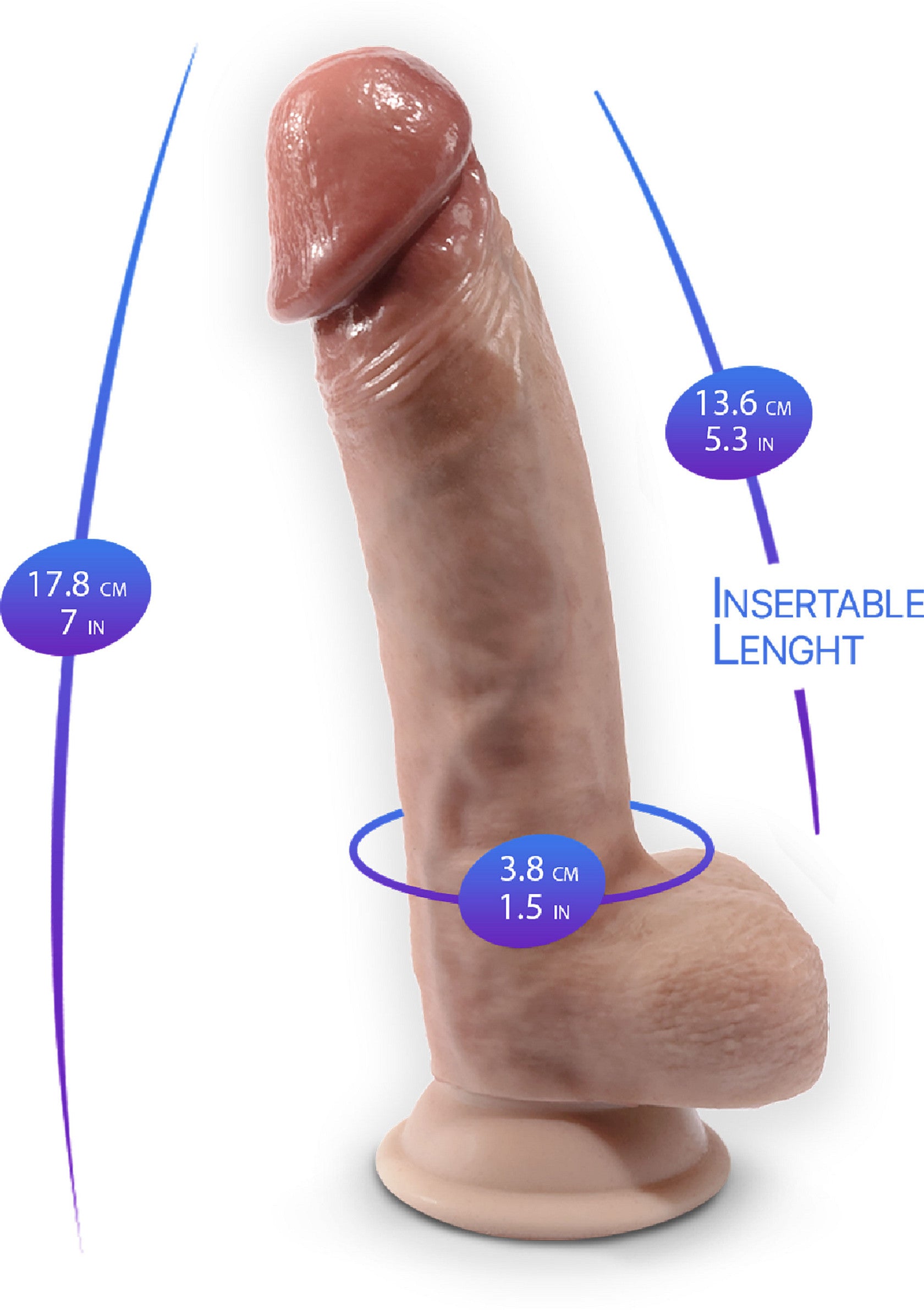 Silex-D Premium Dildo Model 1 - 7 Inch SKIN - 1