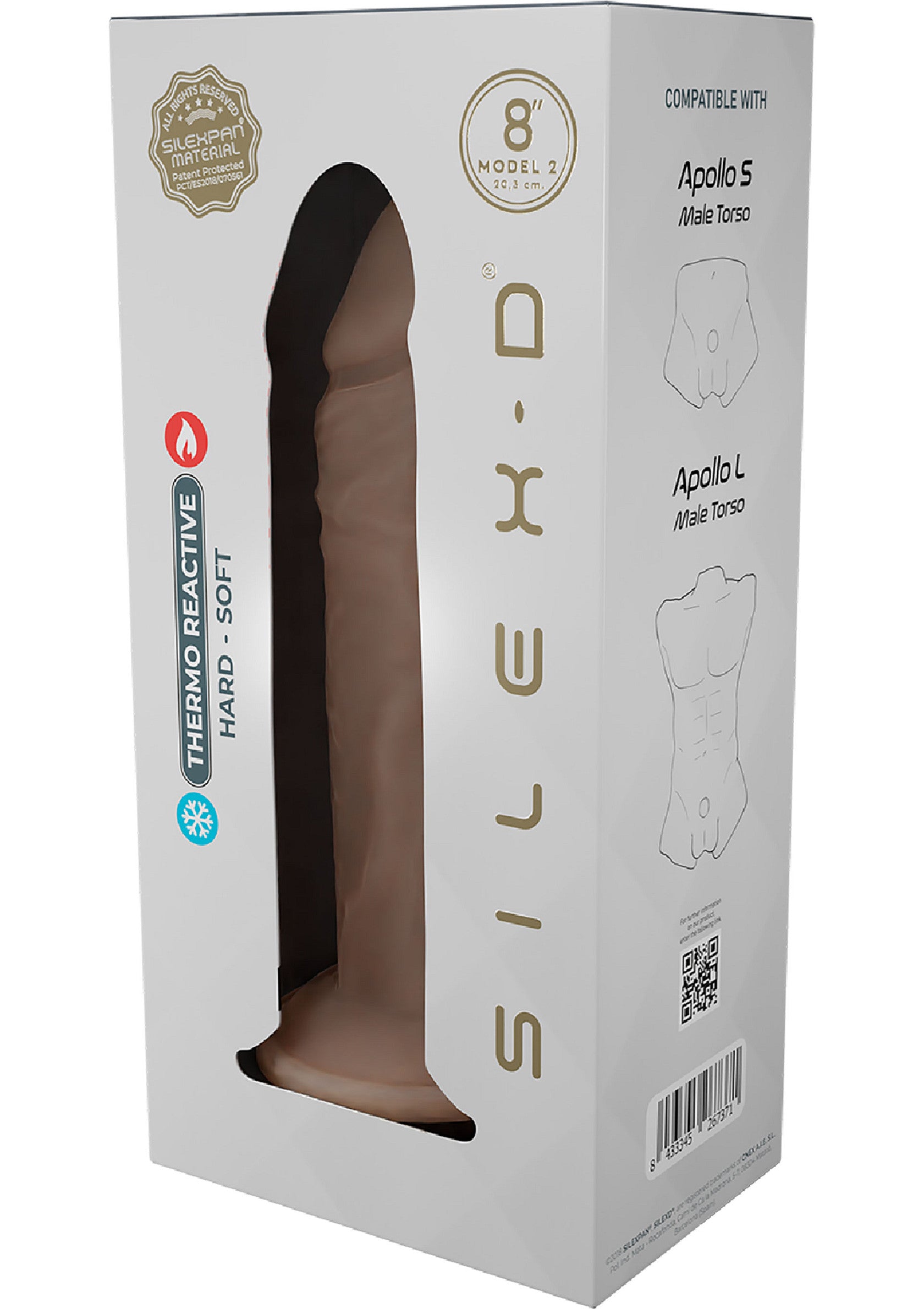Silex-D Silicone Dong Model 8 Inch SKIN - 0