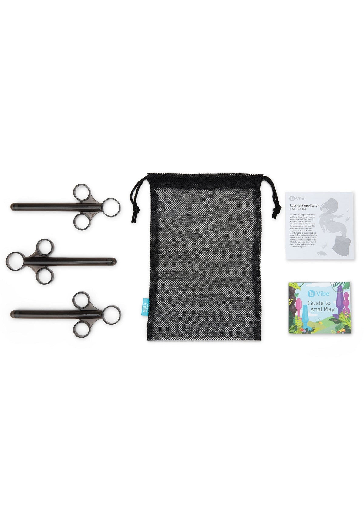 B-Vibe Lube Applicator 3pcs BLACK - 6