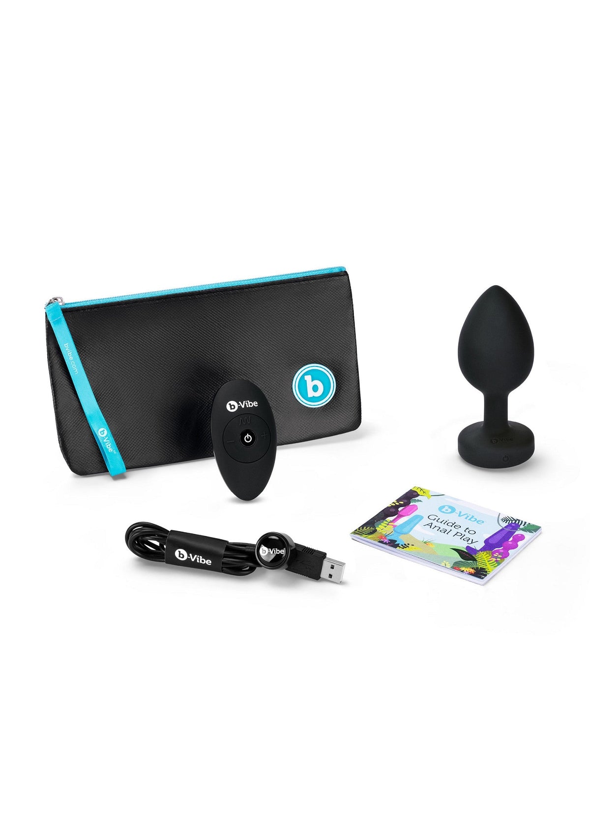 B-Vibe Vibrating Jewel Plug XXL BLACK - 1