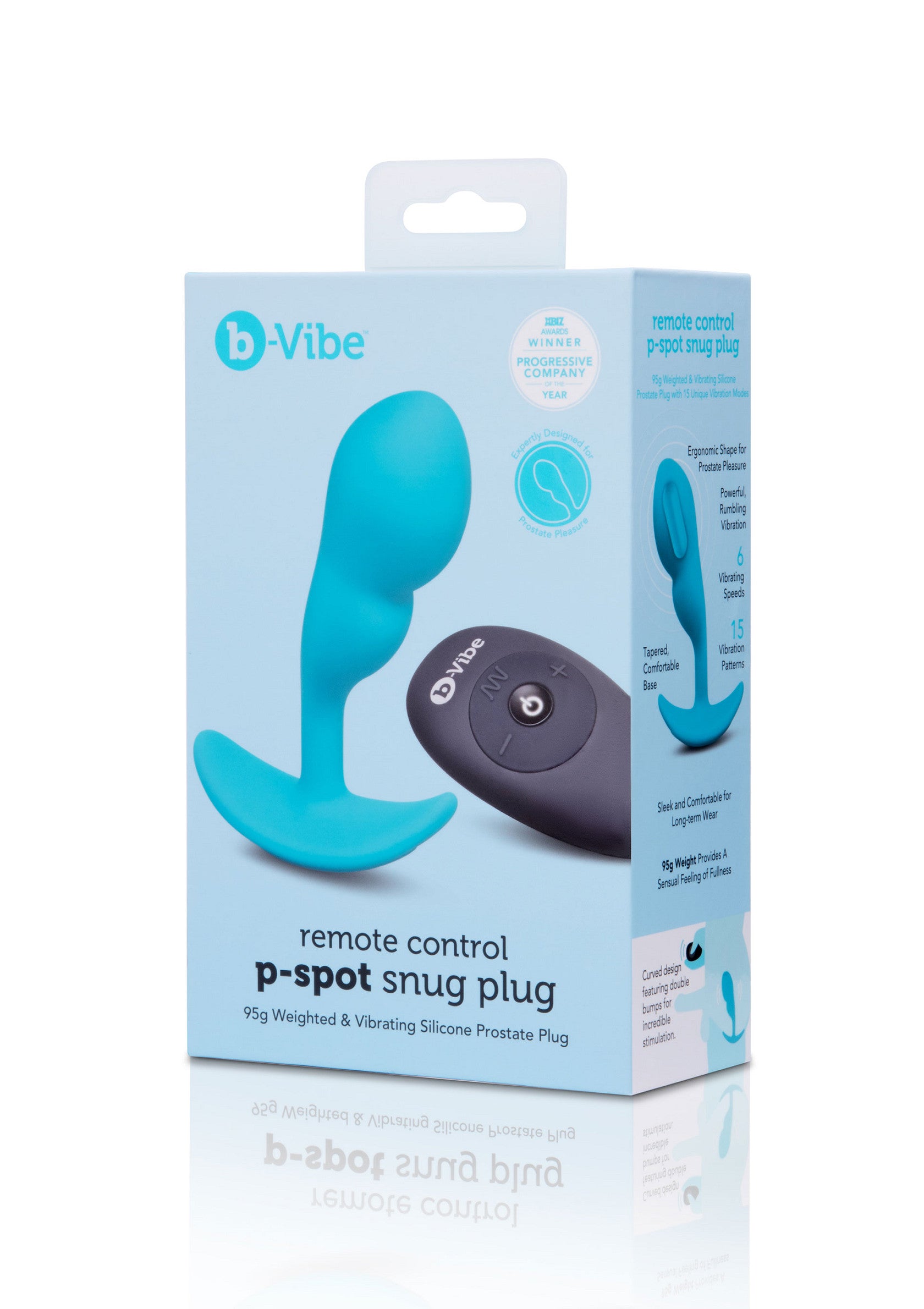 B-Vibe Remote Control P-Spot Snug Plug 95g BLUE - 9