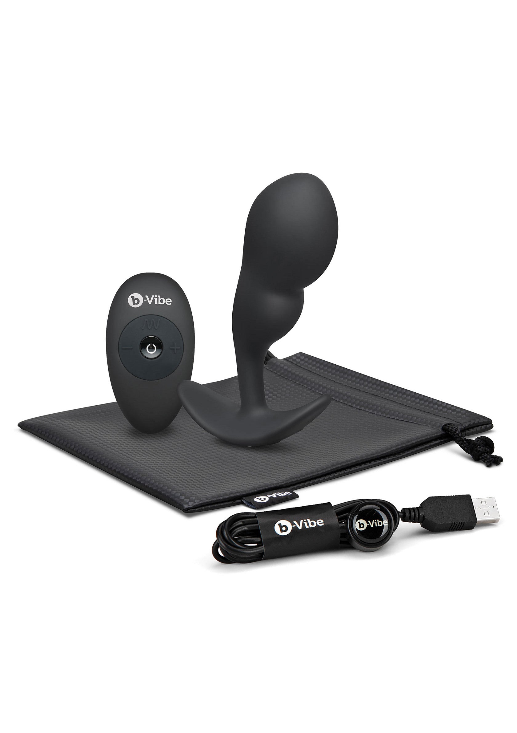 B-Vibe Remote Control P-Spot Snug Plug 145g BLACK - 1