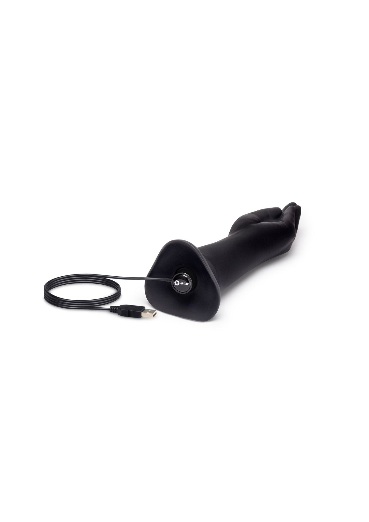 Vibrating Silicone Fisting Dildo BLACK - 6