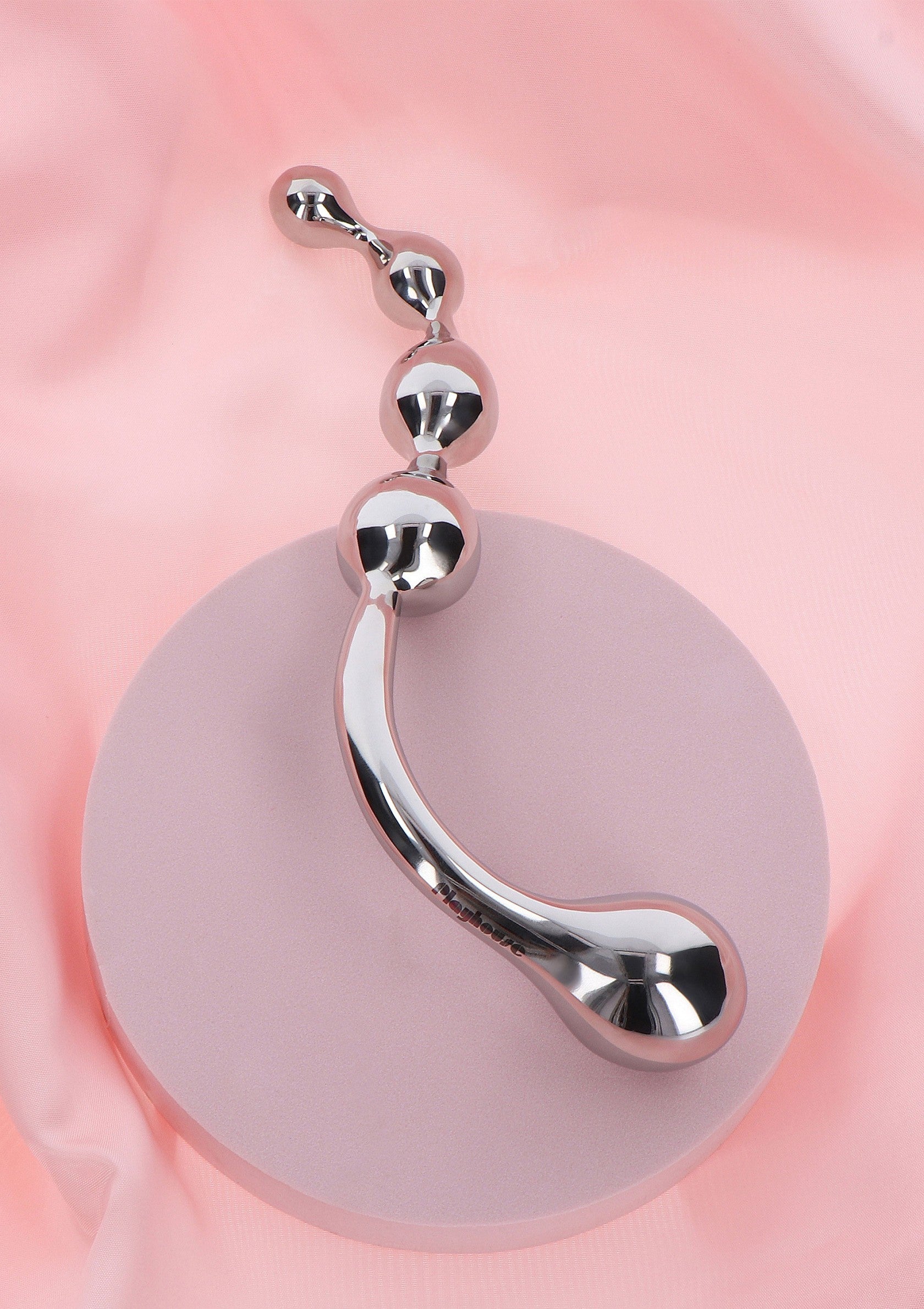 Playhouse Steel Pleasure Flow+Bulb Pleasure Steel Wand SILVER - 8