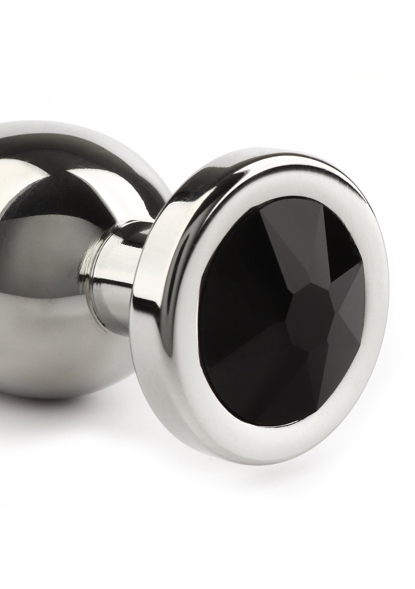 Mr. Steel Jewled Butt Plug Small BLACK - 6