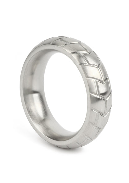 Mr. Steel MeGa Tire C-Ring Satin 40mm SILVER - 5