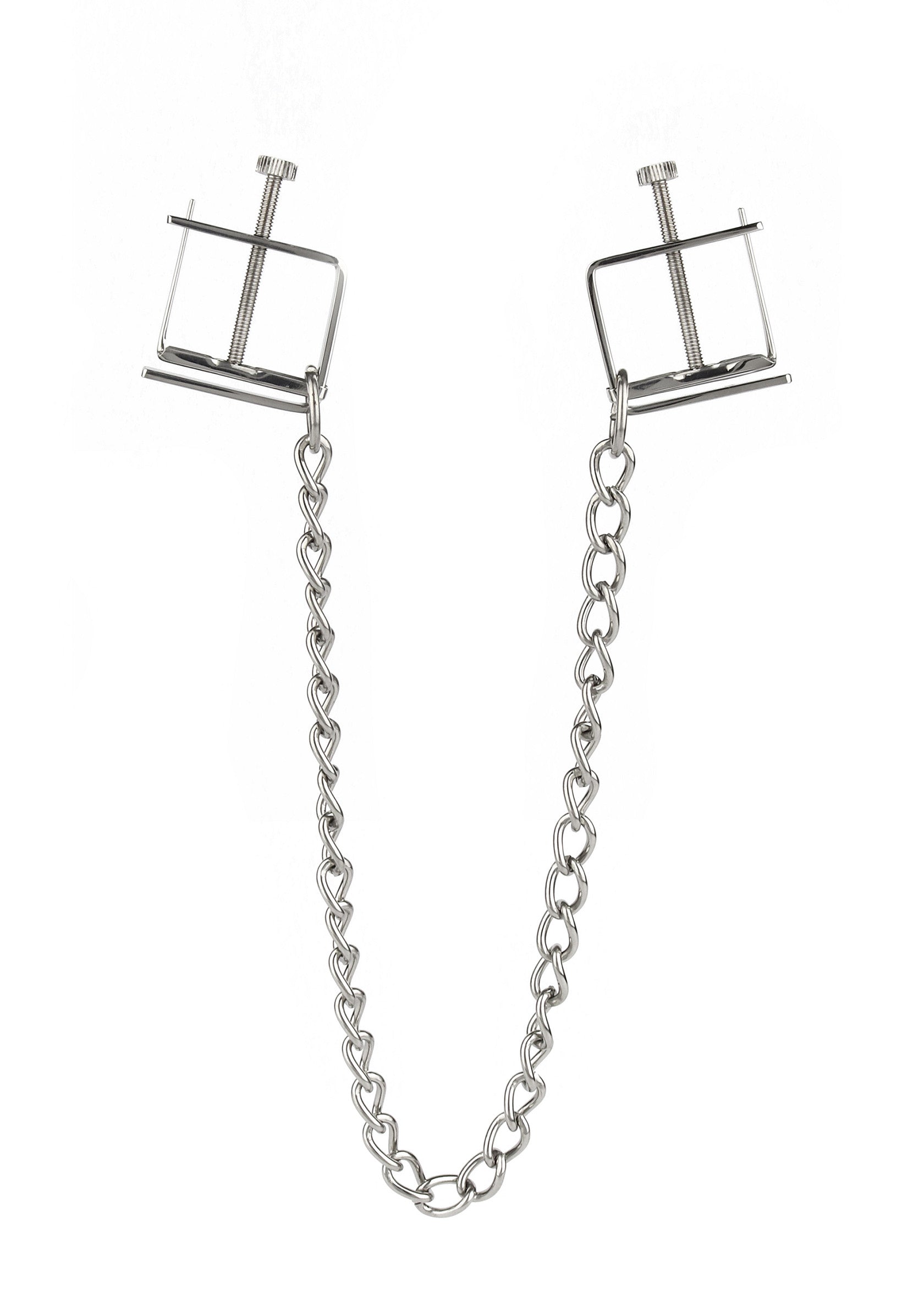 Mr. Steel Press Nipple Clamps With Chain SILVER - 5