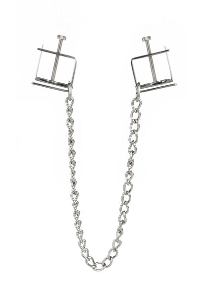 Mr. Steel Press Nipple Clamps With Chain SILVER - 5