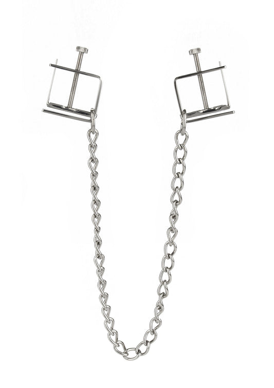 Mr. Steel Press Nipple Clamps With Chain