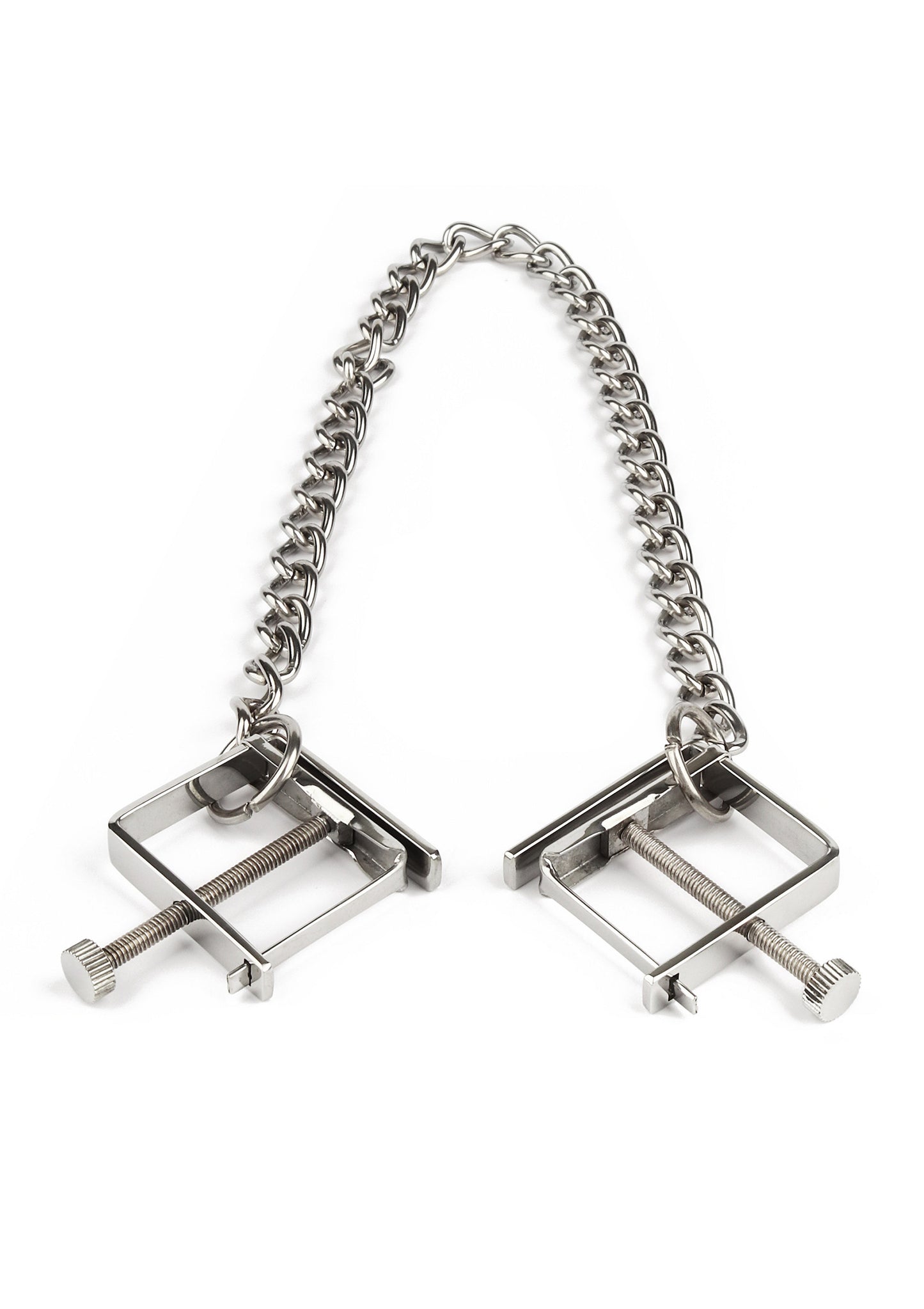 Mr. Steel Press Nipple Clamps With Chain SILVER - 6