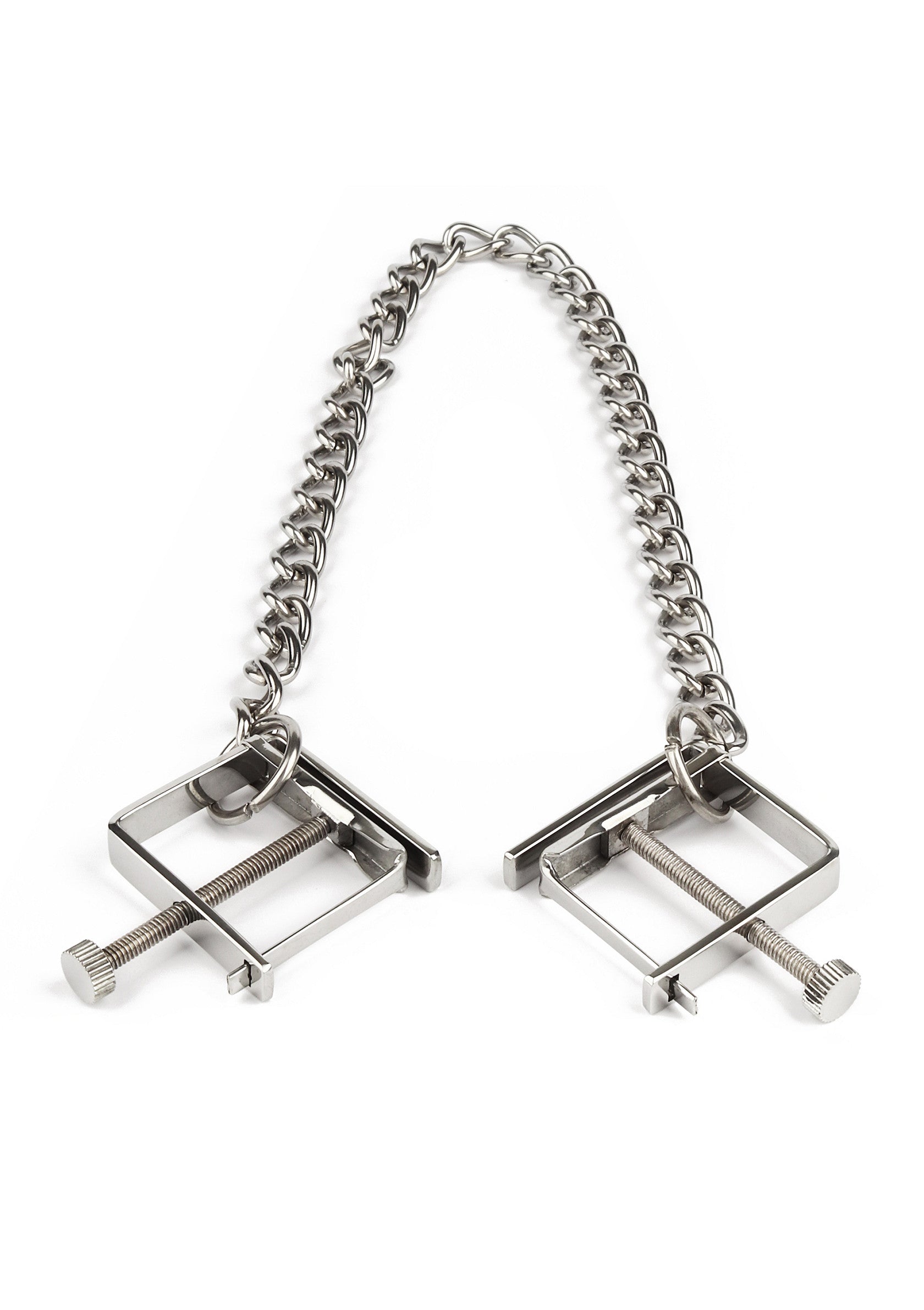 Mr. Steel Press Nipple Clamps With Chain SILVER - 6