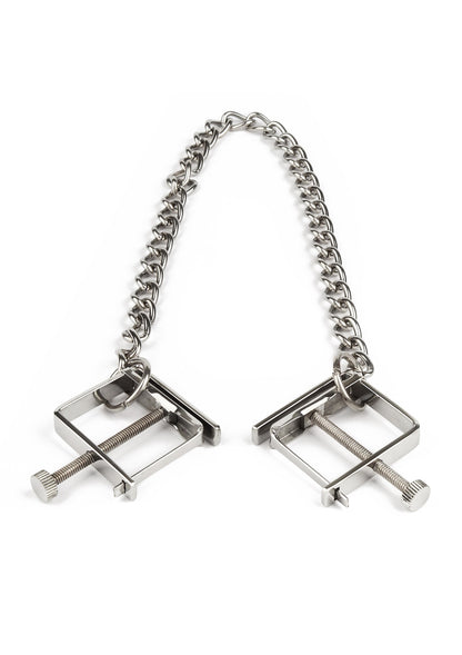 Mr. Steel Press Nipple Clamps With Chain SILVER - 6