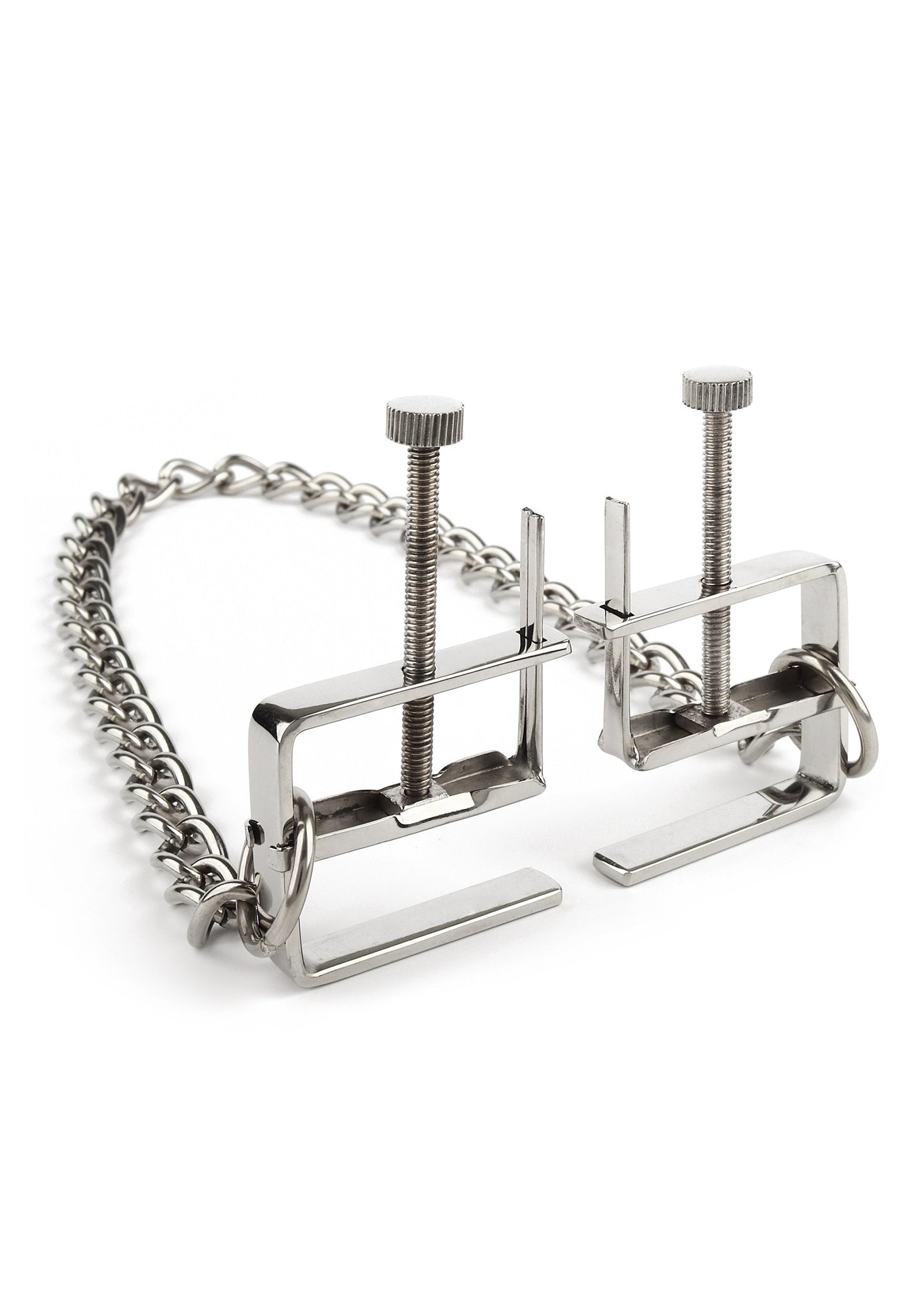 Mr. Steel Press Nipple Clamps With Chain SILVER - 0