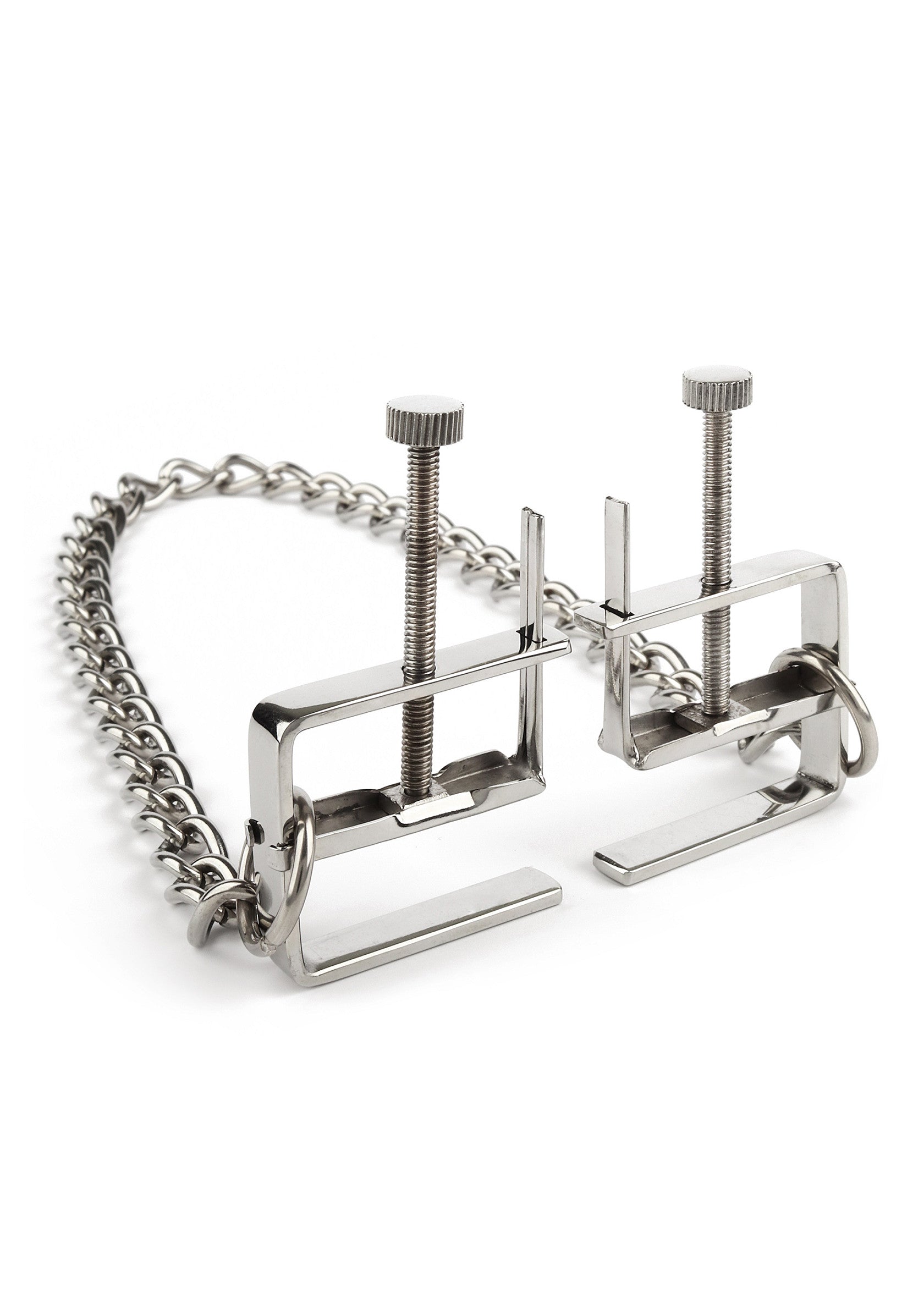 Mr. Steel Press Nipple Clamps With Chain SILVER - 0
