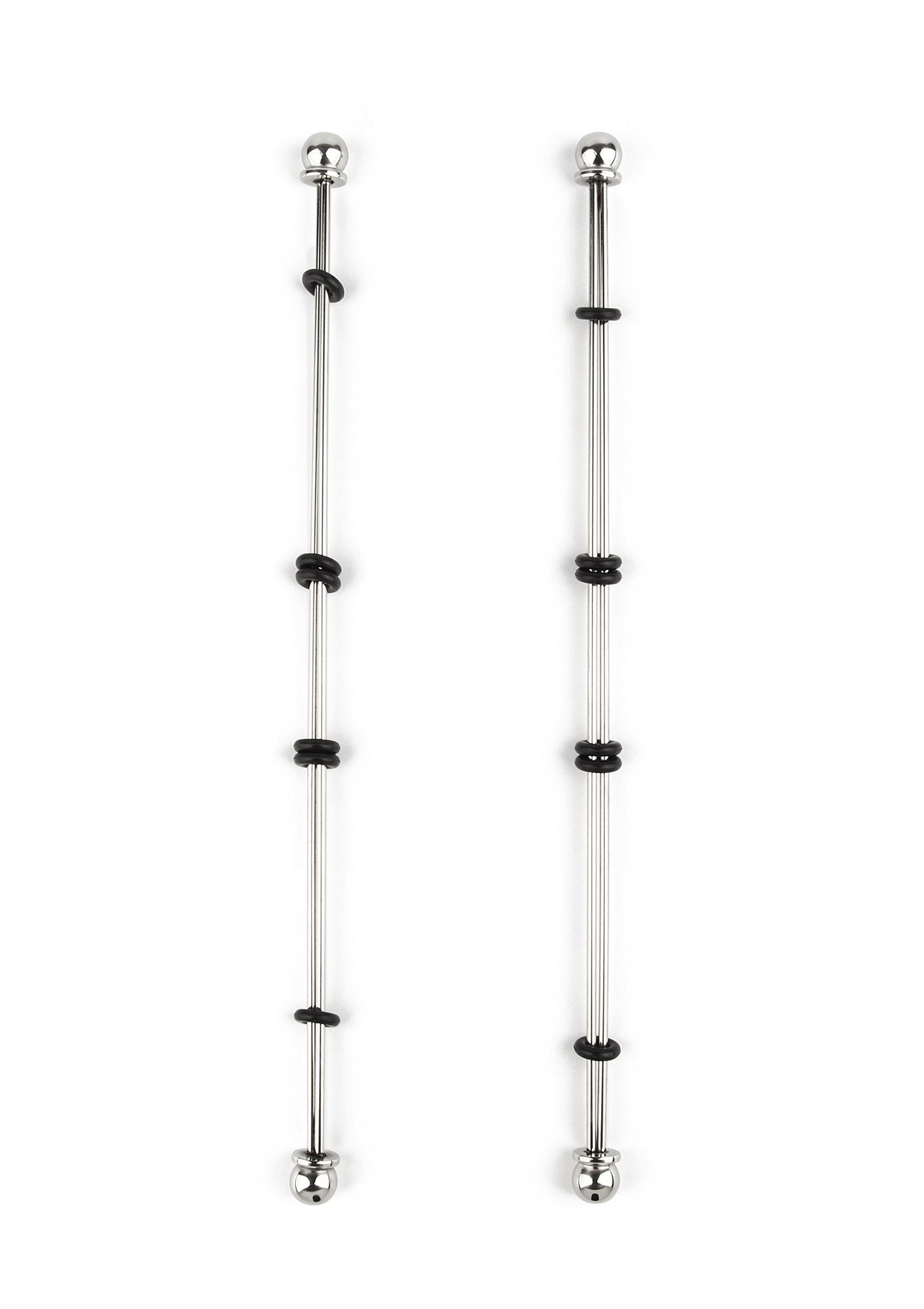 Mr. Steel Nipple Sticks with Ball 20cm SILVER - 5