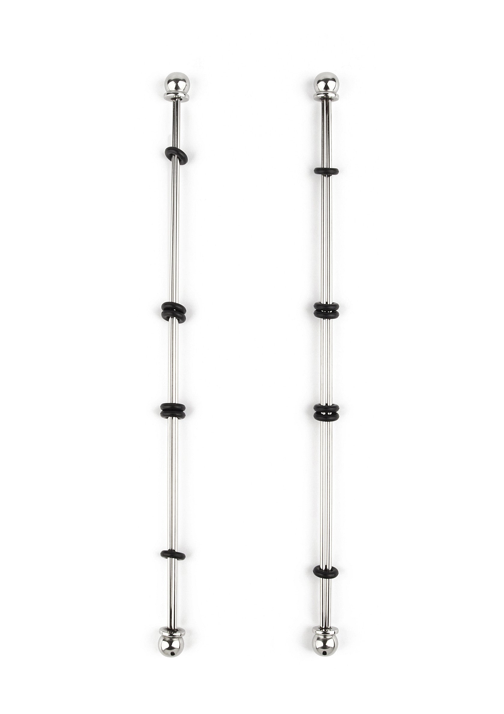 Mr. Steel Nipple Sticks with Ball 20cm SILVER - 5