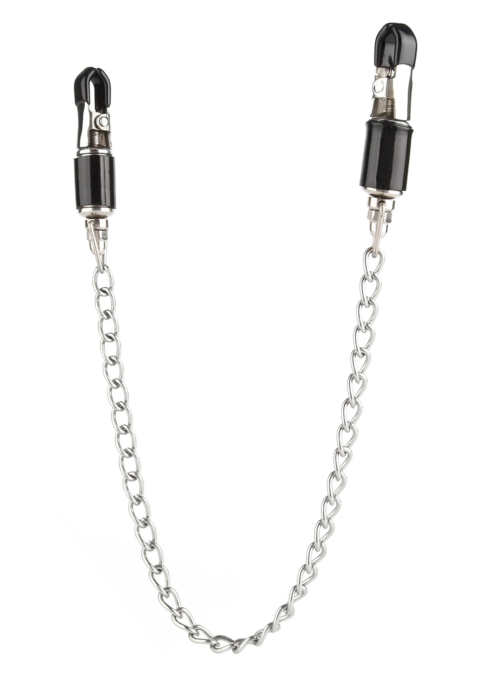 Mr. Steel Barrel Tit Clamps With Chain SILVER - 6