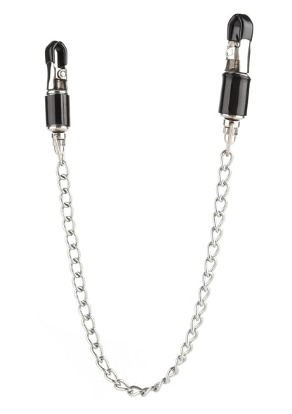 Mr. Steel Barrel Tit Clamps With Chain SILVER - 6