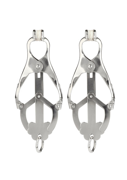 Mr. Steel Squeezer Nipple Clamps W Ring SILVER - 6