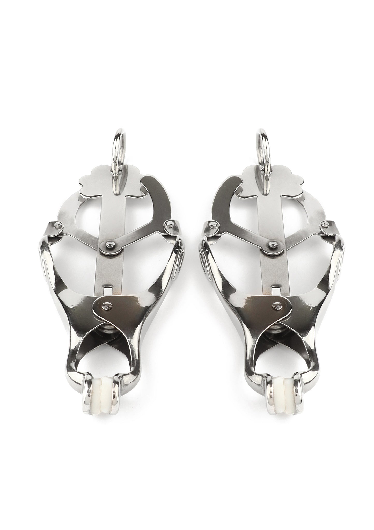 Mr. Steel Squeezer Nipple Clamps W Ring SILVER - 0